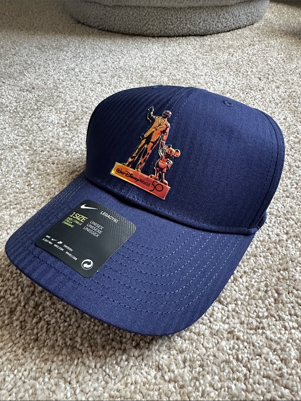 Nike Navy Baseball Cap with Gold and Orange Disney Patch